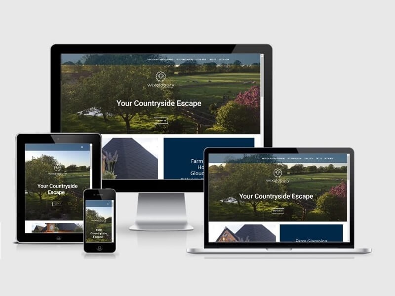 Website for Wixoldbury Farm Glamping